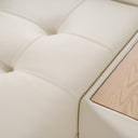 Garfield - Modern Off-White Leather 7-Piece Modular Sectional Sofa