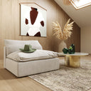 Garman - Modern Light Grey Armless Seater