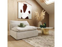 Garman - Modern Light Grey Armless Seater