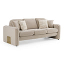Gaston - Modern Beige Velvet Sofa