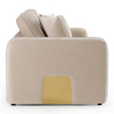 Gaston - Modern Beige Velvet Sofa