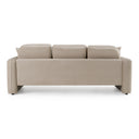 Gaston - Modern Beige Velvet Sofa