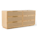 Gavin - Modern Natural Ash + Rattan 4-Piece Bedroom Set