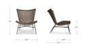 Paige Outdoor Accent Chair Brown
