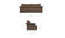 Meredith Outdoor Sofa Brown