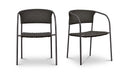 Zola Outdoor Dining Chair Dark Brown-Set Of Two