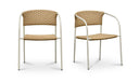 Zola Outdoor Dining Chair Natural-Set Of Two