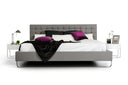 Gemma Modern Grey Leatherette Bed