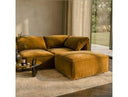 Gene - Modern Ochre Fabric Modular Ottoman