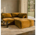 Gene - Modern Ochre Fabric Modular Corner Sectional Seat