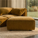 Gene - Modern Ochre Fabric Modular Ottoman