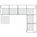 Gene - Modern Ochre Fabric 7-Piece Modular Sectional Sofa