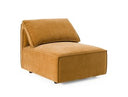 Gene - Modern Ochre Fabric Modular Armless Sectional Seat