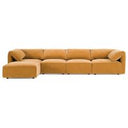 Gene - Modern Ochre Fabric Modular Ottoman