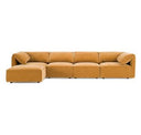 Gene - Modern Ochre Fabric Modular Ottoman