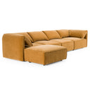 Gene - Modern Ochre Fabric Modular Sectional Sofa