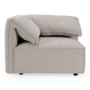Gene - Modern Light Grey Fabric Modular Corner Sectional Seat