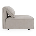 Gene - Modern Light Grey Fabric Modular Armless Sectional Seat