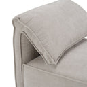 Gene - Modern Light Grey Fabric Modular Armless Sectional Seat