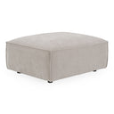 Gene - Modern Light Grey Fabric Modular Ottoman