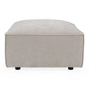 Gene - Modern Light Grey Fabric Modular Ottoman