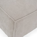 Gene - Modern Light Grey Fabric Modular Ottoman