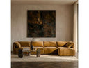 Gene - Modern Ochre Fabric Modular Armless Sectional Seat