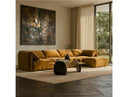 Gene - Modern Ochre Fabric 5-Piece Modular Sectional Sofa