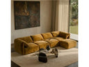 Gene - Modern Ochre Fabric Modular Corner Sectional Seat
