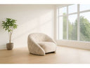 Gentle - Modern Beige Pattern Fabric Accent Chair