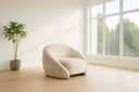 Gentle - Modern Beige Pattern Fabric Accent Chair