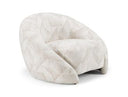 Gentle - Modern Beige Pattern Fabric Accent Chair