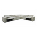 Gering - Modern Beige Fabric Sectional Sofa With 2 Power Recliners