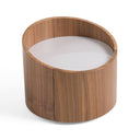 Geneva - Modern Walnut Round Nightstand
