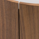 Geneva - Modern Walnut Round Nightstand