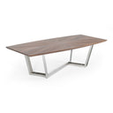 Gilroy - Modern Walnut & Stainless Steel Dining Table