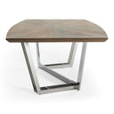 Gilroy - Modern Walnut & Stainless Steel Dining Table