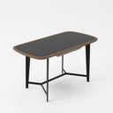 Girard - Modern Walnut & Black Glass Desk