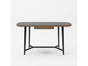 Girard - Modern Walnut & Black Glass Desk