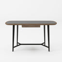 Girard - Modern Walnut & Black Glass Desk