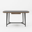 Girard - Modern Walnut & Black Glass Desk