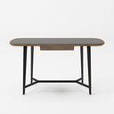 Girard - Modern Walnut & Black Glass Desk
