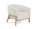 Giselle - Mid-Century Modern Off-White Fabric Accent Chair