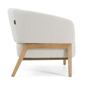 Giselle - Mid-Century Modern Off-White Fabric Accent Chair