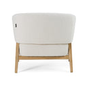 Giselle - Mid-Century Modern Off-White Fabric Accent Chair