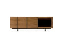 Glencoe - Modern Walnut & Grey Glass Buffet