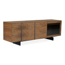Glencoe - Modern Walnut & Grey Glass Buffet