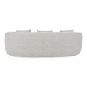 Glimpse - Modern White & Brown Fabric + Antique Brass Sofa