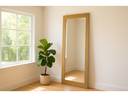 Glinda - Modern Brushed Brass Floor Mirror