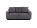 Gloria - Modern Grey Fabric Loveseat